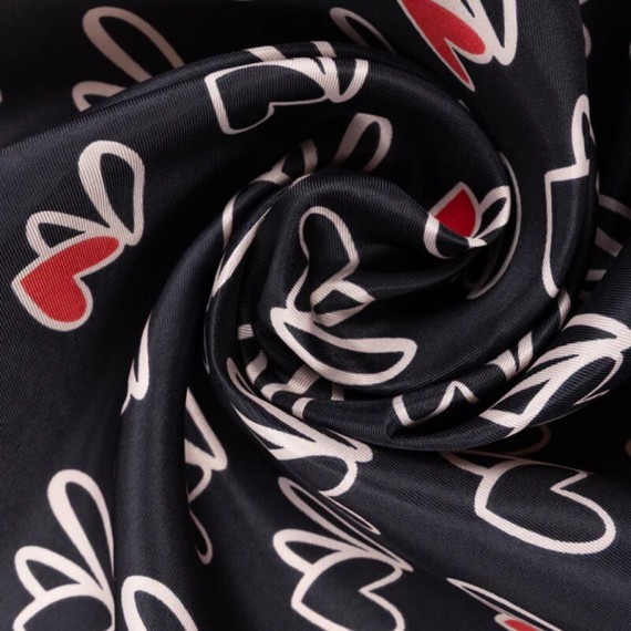 ANEKKE Lenço Quadrado Estampado Preto | Ref. 280.41470-312