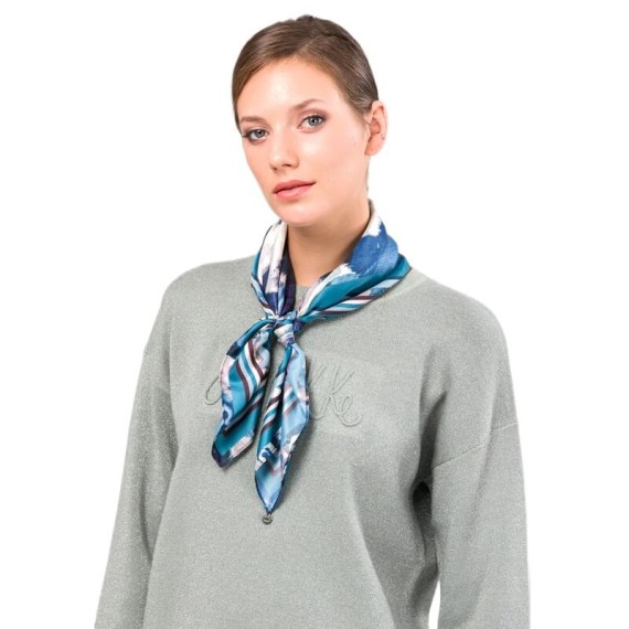 ANEKKE Lenço Quadrado Estampado Real Azul | Ref. 280.41470-311