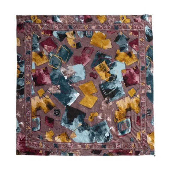 ANEKKE Lenço Quadrado Plisado Evolution Bordô | Ref. 280.41470-321