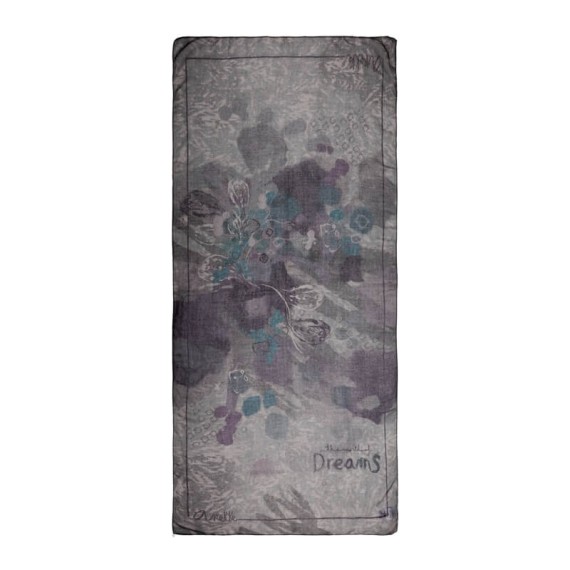 ANEKKE Lenço Retangular Estampado Evolution Cinza | Ref. 280.41470-032