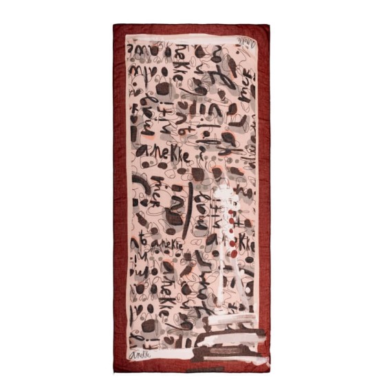 ANEKKE Lenço Retangular Estampado Mademoiselle Vermelho | Ref. 280.41480-051