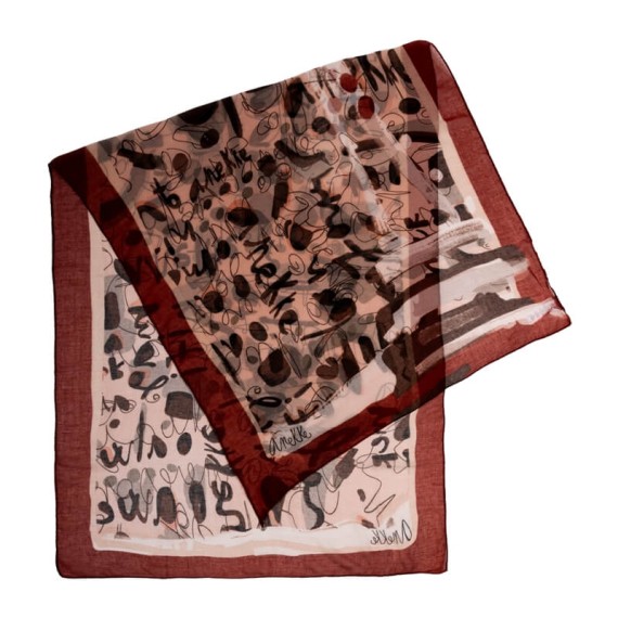 ANEKKE Lenço Retangular Estampado Mademoiselle Vermelho | Ref. 280.41480-051