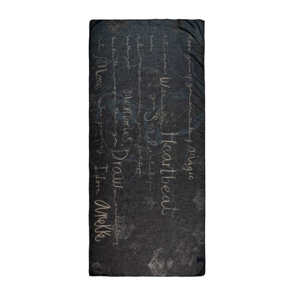 ANEKKE Lenço Retangular Estampado Manifesto Preto | Ref. 280.41470-041