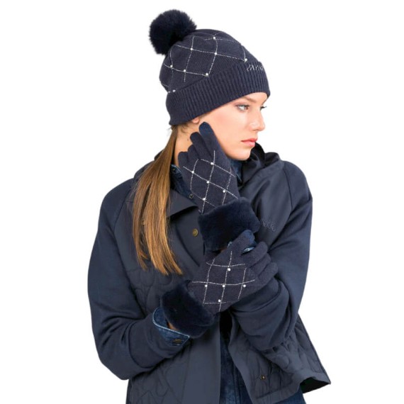 ANEKKE Luvas de Senhora em Malha c/ Detalhes Azuis | Ref. 280.41482-023