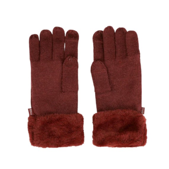 ANEKKE Luvas de Senhora em Malha c/ Detalhes Bordô | Ref. 280.41482-021
