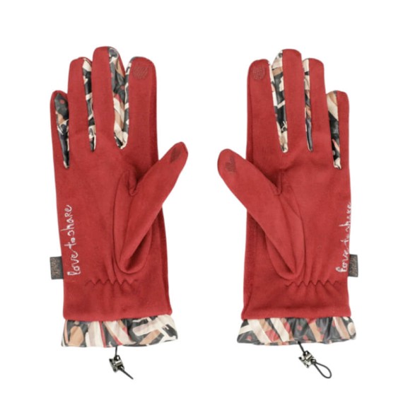 ANEKKE Luvas de Senhora em Veludo Mademoiselle Bordô | Ref. 280.41482-051