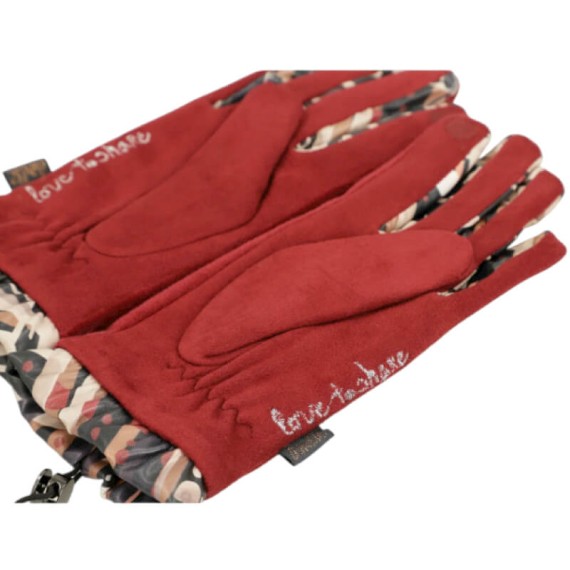 ANEKKE Luvas de Senhora em Veludo Mademoiselle Bordô | Ref. 280.41482-051