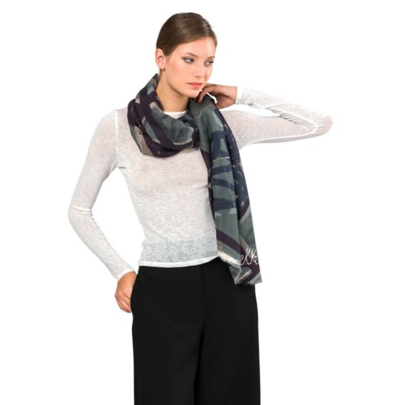ANEKKE Pashmina/Lenço Estampado Azul | Ref. 280.41470-101