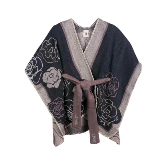 ANEKKE Poncho c/ Cinto para Senhora Preto | Ref. 280.41284-022