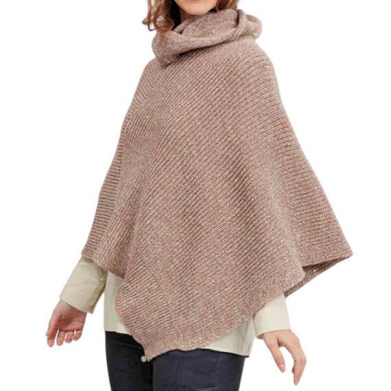 ANEKKE Poncho Gola Alta para Senhora Bege | Ref. 280.41274-051