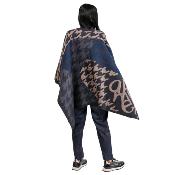 ANEKKE Poncho para Senhora Azul / Bege | Ref. 280.41284-002