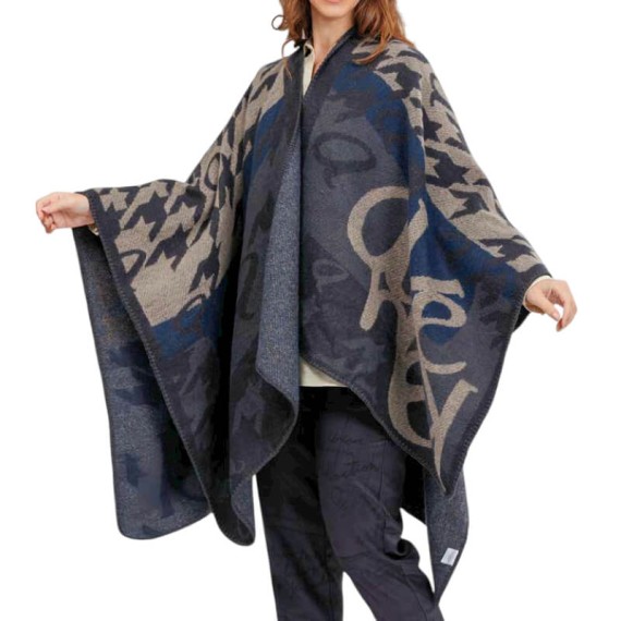 ANEKKE Poncho para Senhora Azul / Bege | Ref. 280.41284-002