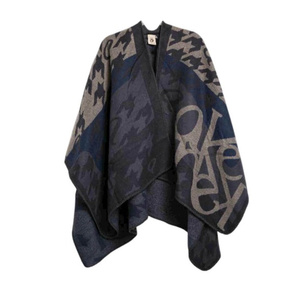 ANEKKE Poncho para Senhora Azul / Bege | Ref. 280.41284-002
