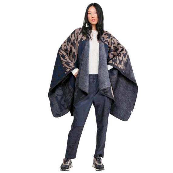 ANEKKE Poncho para Senhora Azul / Bege | Ref. 280.41284-002