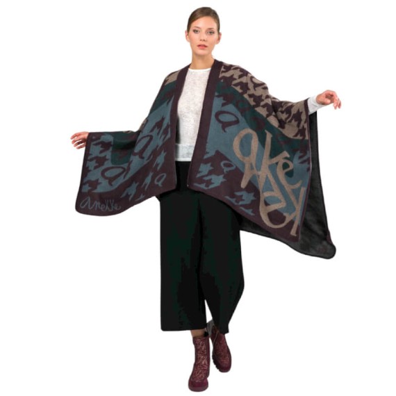 ANEKKE Poncho para Senhora Azul / Lilás | Ref. 280.41284-003