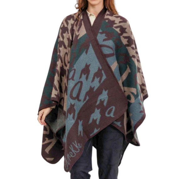 ANEKKE Poncho para Senhora Azul / Lilás | Ref. 280.41284-003
