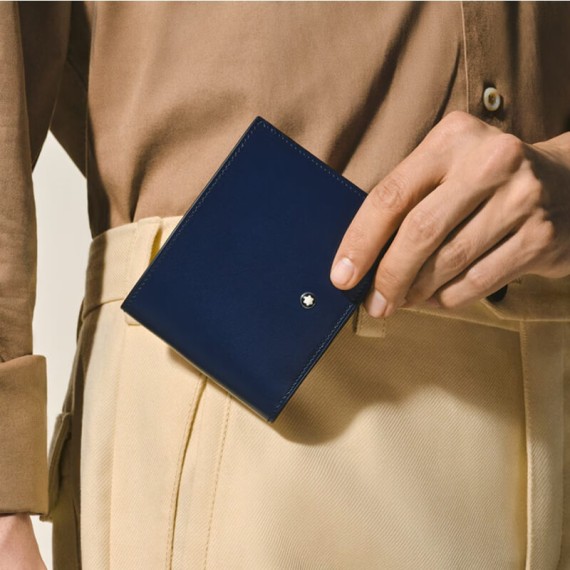 Carteira Horizontal 6CC MONTBLANC Sartorial Azul Escuro | Ref. 238.131721