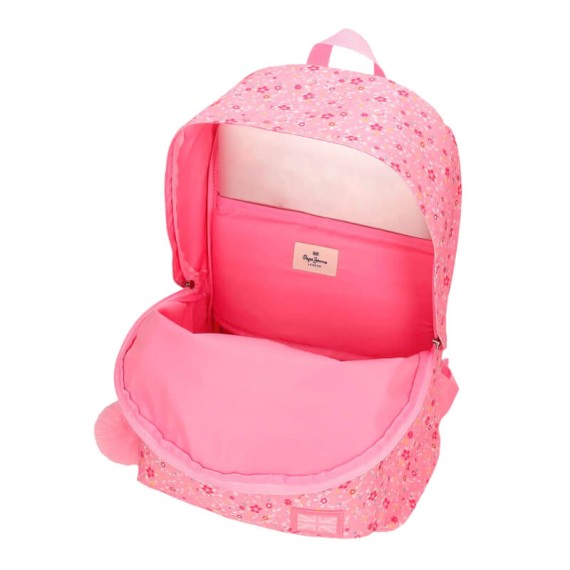 Mochila Escolar 42cm PEPE JEANS Alenka Rosa | Ref. 186.6712323