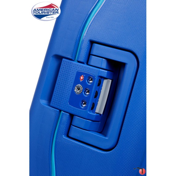 American Tourister Mala/Trolley de Cabine 55cm 4 Rodas Spinner LOCK' N' ROLL Azul | Ref. 9206G00311