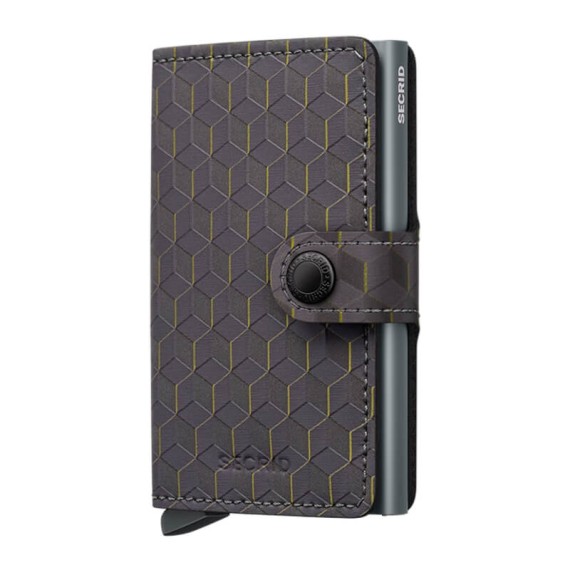 Carteira SECRID Miniwallet Optical Grey-Yellow, Modelo: Miniwallet, Cor: Grey-Yellow