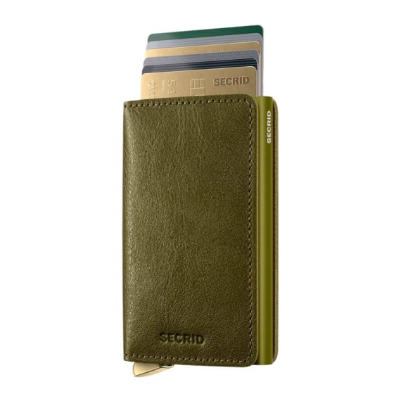 Carteira SECRID Premium Slimwallet Basco Olive + | Ref. 297.SBC-O+