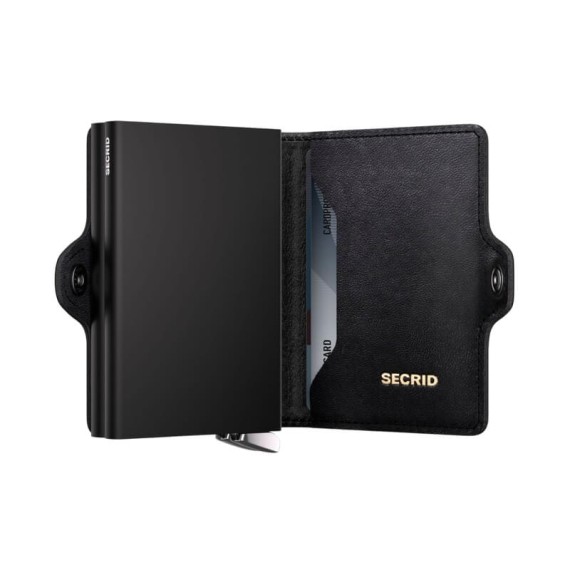 Carteira SECRID Premium Twinwallet Emboss Lines Black + | Ref. 297.TEL-B+