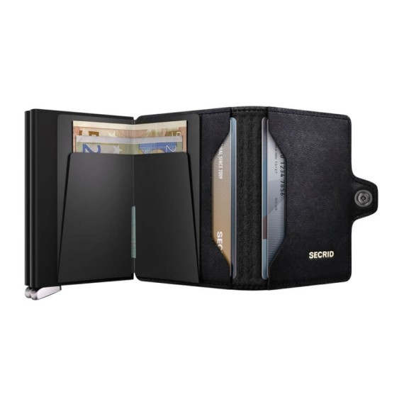 Carteira SECRID Premium Twinwallet Emboss Lines Black + | Ref. 297.TEL-B+