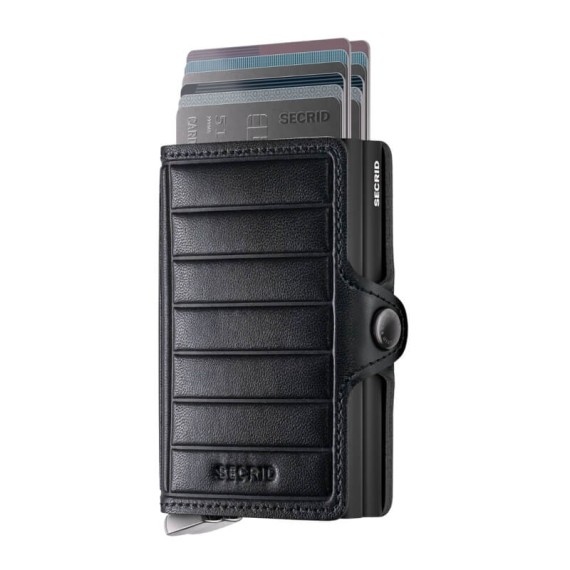 Carteira SECRID Premium Twinwallet Emboss Lines Black + | Ref. 297.TEL-B+