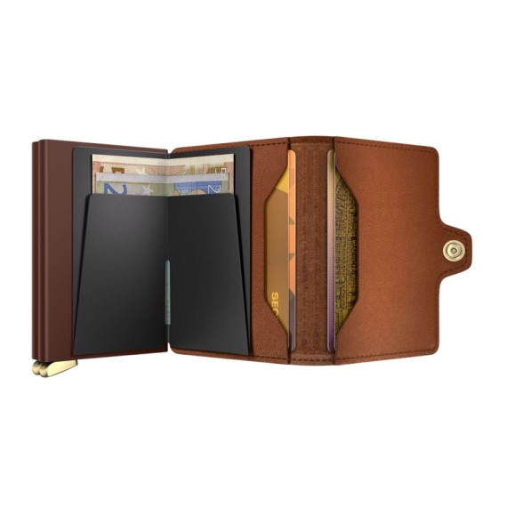 Carteira SECRID Premium Twinwallet Emboss Lines Cognac + | Ref. 297.TEL-C+