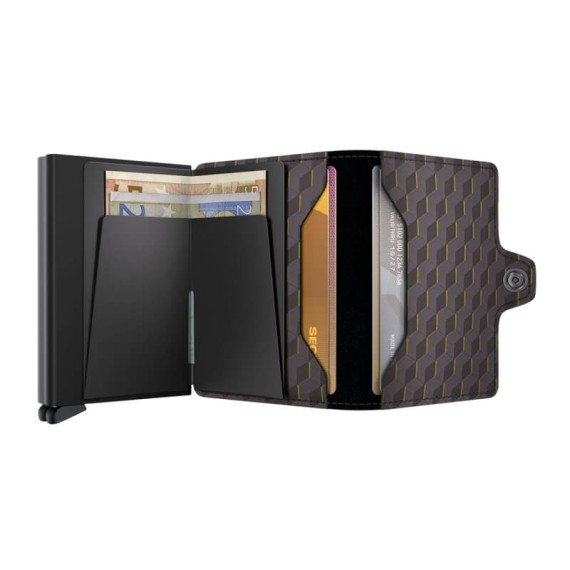 Carteira SECRID Twinwallet Optical Grey-Yellow | Ref. 297.TOP-GY