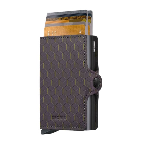 Carteira SECRID Twinwallet Optical Grey-Yellow | Ref. 297.TOP-GY
