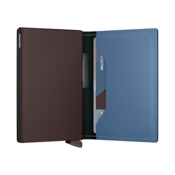 Carteira SECRID Bandwallet Matte Steel Blue-Brown | Ref. 297.BMA-SBB