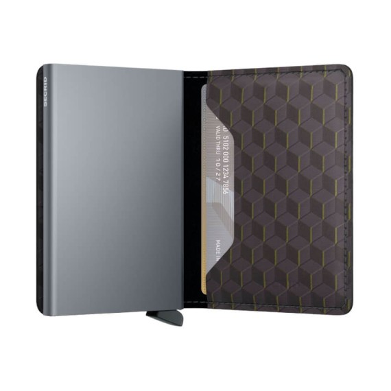 Carteira SECRID Slimwallet Optical Grey-Yellow | Ref. 297.SOP-GY