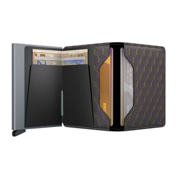 Carteira SECRID Slimwallet Optical Grey-Yellow | Ref. 297.SOP-GY