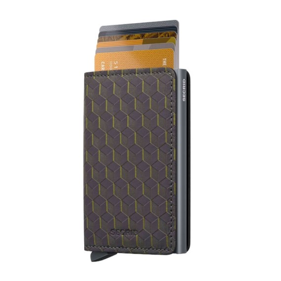 Carteira SECRID Slimwallet Optical Grey-Yellow | Ref. 297.SOP-GY