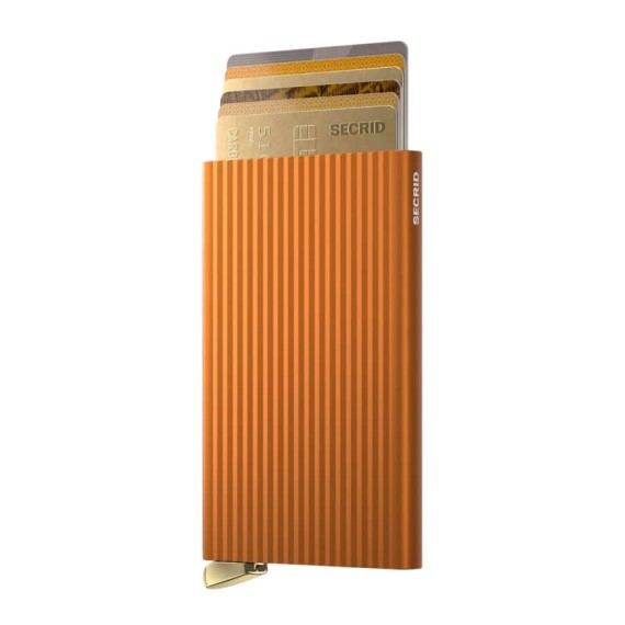 SECRID Porta-Cartões Premium Cardprotector Fluted Orange+ | Ref. 297.CFI-O