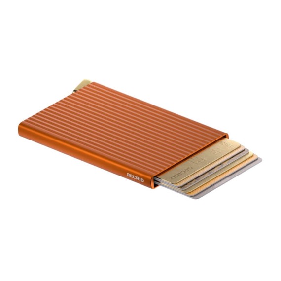 SECRID Porta-Cartões Premium Cardprotector Fluted Orange+ | Ref. 297.CFI-O