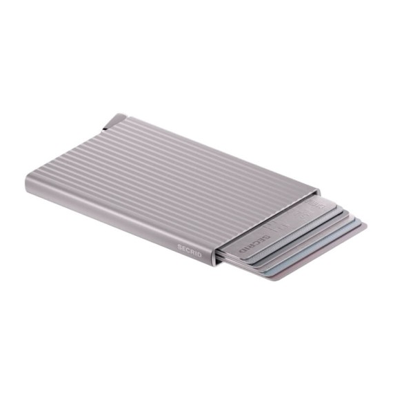SECRID Porta-Cartões Premium Cardprotector Fluted Sliver+ | Ref. 297.CFI-S
