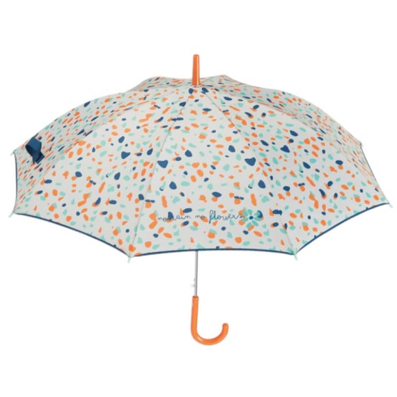 Guarda-Chuva Comprido Manual GOTTA Flower Petals Laranja/Azul | Ref. 104.58227LA