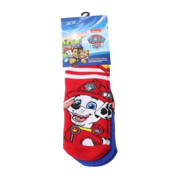Pack 2 Pares de Meias Antiderrapantes PAW PATROL - Nº 23/26 Vermelho/Azul | Ref. 299.2900002974S