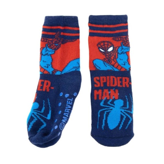 Pack 2 Pares de Meias Antiderrapantes SPIDERMAN - Nº 27/30 Azul/Vermelho | Ref. 299.2900002977M
