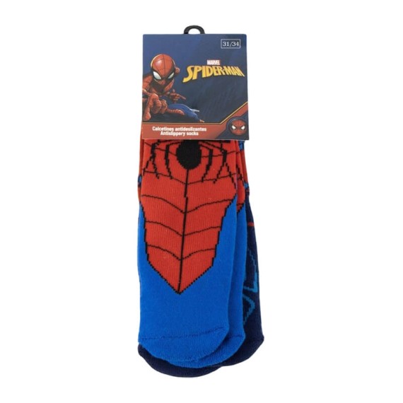 Pack 2 Pares de Meias Antiderrapantes SPIDERMAN - Nº 31/34 Azul/Vermelho | Ref. 299.2900002977L