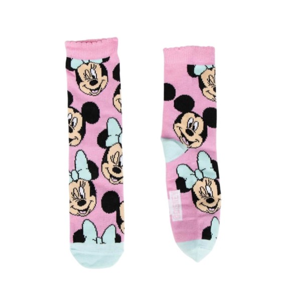 Pack 4 Pares de Meias Estampadas MINNIE - Nº 31/34 Rosa | Ref. 299.2900002306L
