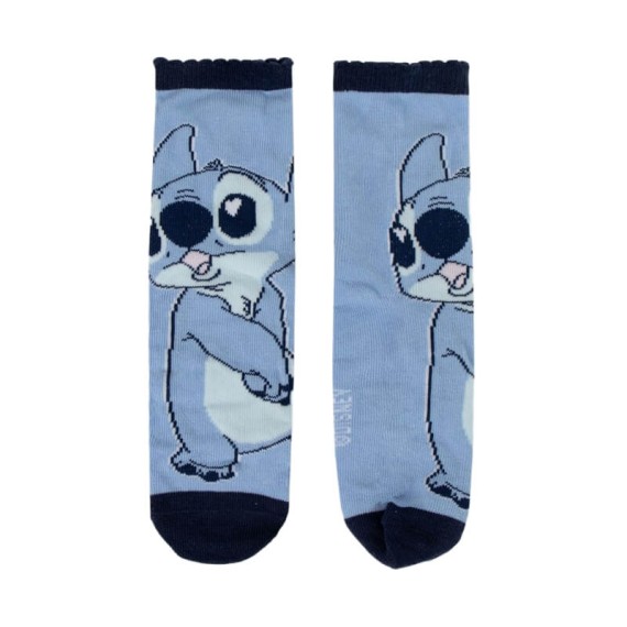 4 Pares de Meias Estampadas STITCH - Nº 35/38 Azul/Rosa | Ref. 299.2900002308L