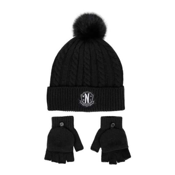 Conjunto Gorro e Luvas WEDNESDAY Preto | Ref. 299. 2200010283