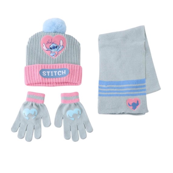 Conjunto Gorro, Luvas e Cachecol STITCH 2200010586 Verde | Ref. 299.2200010586