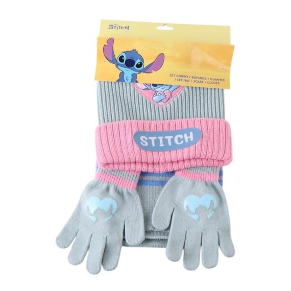 Conjunto Gorro, Luvas e Cachecol STITCH 2200010586 Verde | Ref. 299.2200010586
