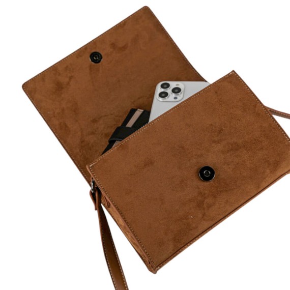 Mala de Tiracolo c/ Pala LOIS Deerfield Castanha | Ref. 237.32767801