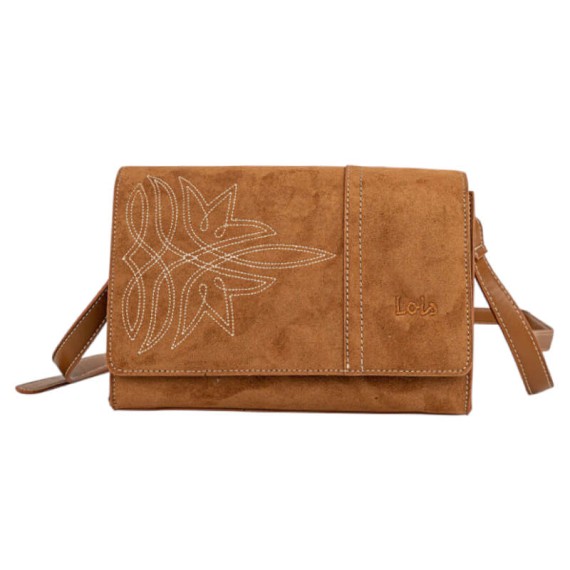 Mala de Tiracolo c/ Pala LOIS Deerfield Castanha | Ref. 237.32767801