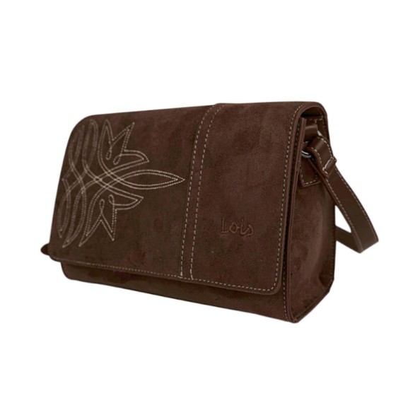 Mala de Tiracolo c/ Pala LOIS Deerfield Castanho Escuro | Ref. 237.32767804